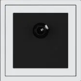 TV rozetkasi (koaksial, F-ulagich) Xelent Series, 1 ta port, fil suyagi rang / ko‘mir kulrang MPVXL-1F-NP.18