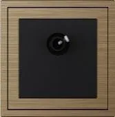 TV rozetkasi (koaksial, F-ulagich) Xelent Series, 1 ta port, eskitilgan bronza jez MPVXL-1F-NP.18