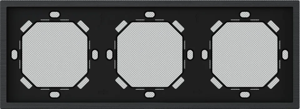 Рамка Xelent Series, 3-постовая, горизонтальная, стандарт EU, чёрный MPFXL-3GFH-NP.18