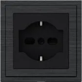 Розетка (итальянский стандарт) Xelent Series, чёрный MPSXL-I16-NP.18