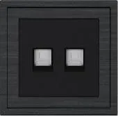 Розетка Ethernet (RJ45) Xelent Series, 2 порта, чёрный MPEXL-2E-NP.18
