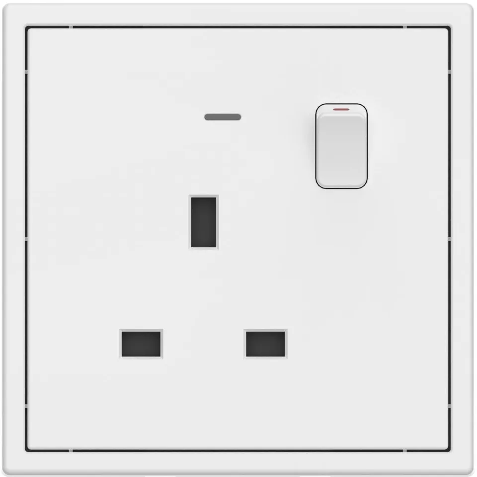 Розетка с выключателем (стандарт UK) Tile Series 2.1 MPST-UK13-NP.15