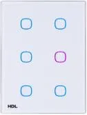 Sensorli panel iTouch Series, 6 ta tugma, US standarti HDL-MPT6.46-A