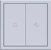 Умная панель Tile Series 2.1, 2 кнопки, металл MPBT-2B-BP.18