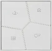 Aqlli panel Inkslab Series, 4 ta tugma, plastik MPBY-4B-BP.18