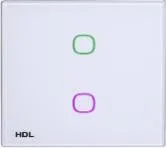 Sensorli panel iTouch Series, 2 ta tugma, EU standarti HDL-MPT2.48-A
