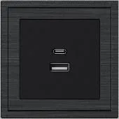 USB + Type-C rozetkasi Xelent Series, qora MPSXL-UT-NP.18
