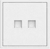 Ethernet rozetkasi (RJ45) Tile Series 2.1, 2 ta port MPET-2E-NP.18
