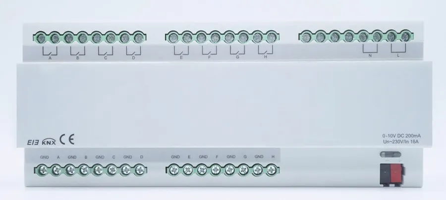 KNX-диммер для LED, 0/1–10 В SR-KNX9530-8CH-DIN