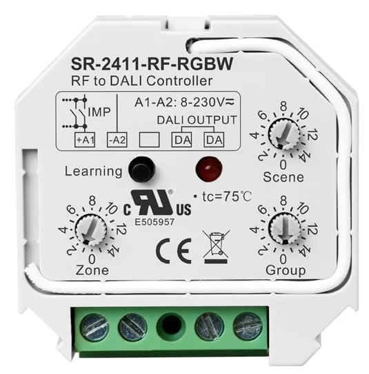 Контроллер групп и сцен DALI с RF-управлением SR-2411-RF-RGBW
