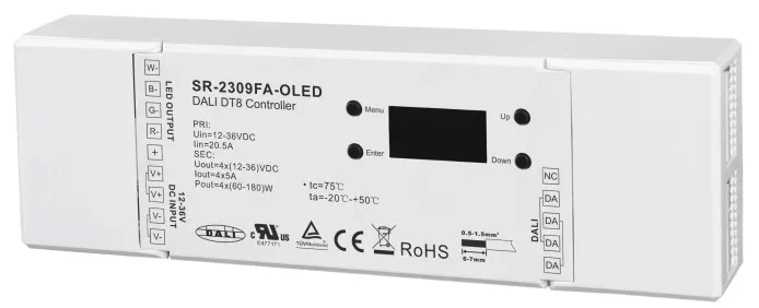 DALI DT8 LED kontrolleri SR-2303FA-OLED