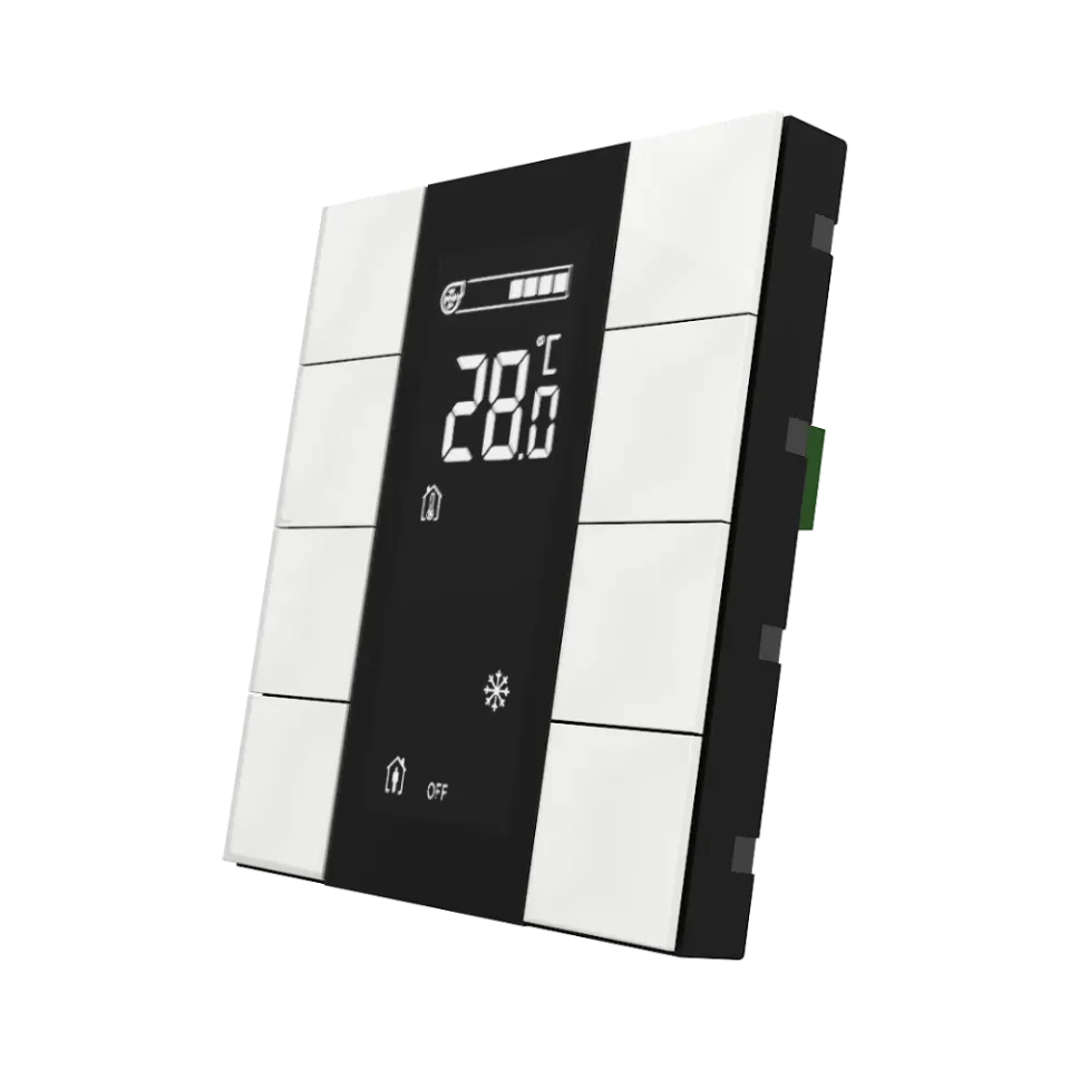 Кнопочная панель iSwitch+, 2 кнопки, глянцевый белый пластик ITS340-0202
