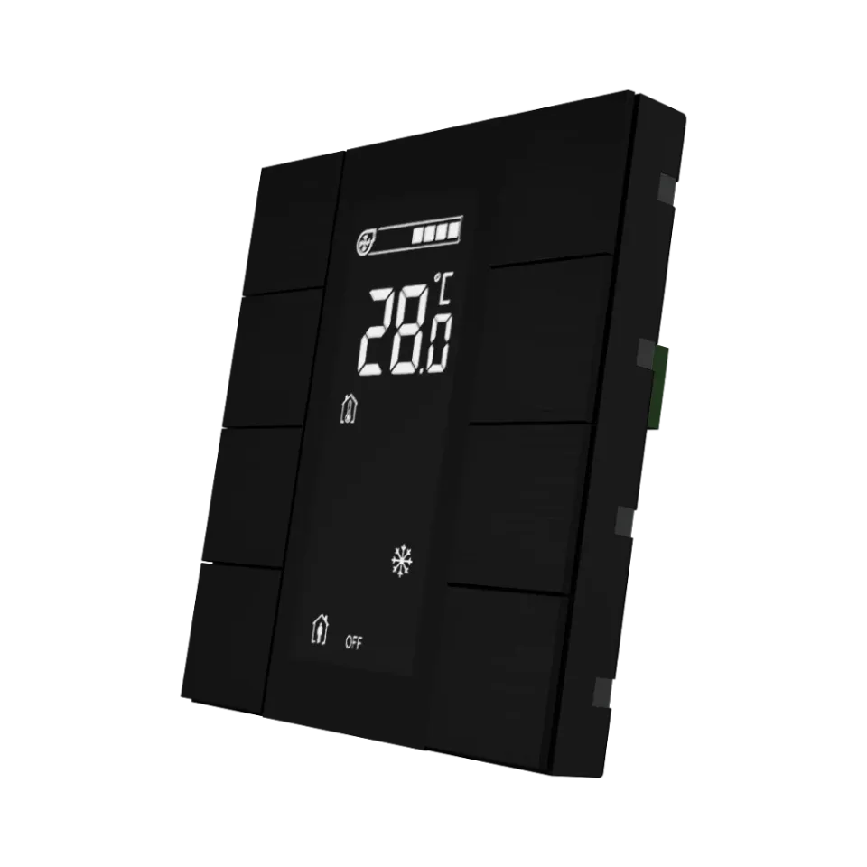 Кнопочная панель iSwitch+, 4 кнопки, чёрный алюминий ITS340-0411