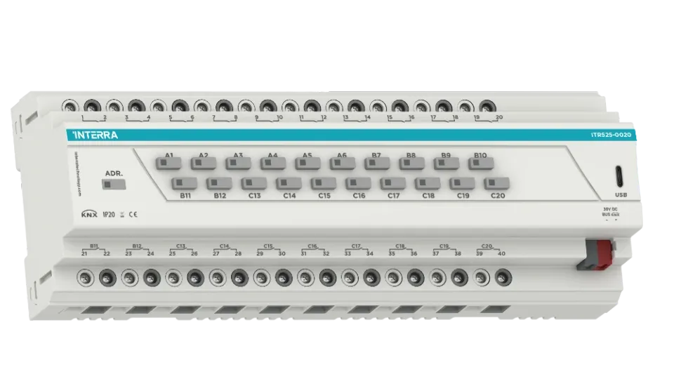 Interra Combo Plus kombinatsiyalangan KNX aktuatori, 20 kanal, T12 (12 DIN modul) ITR525-0120